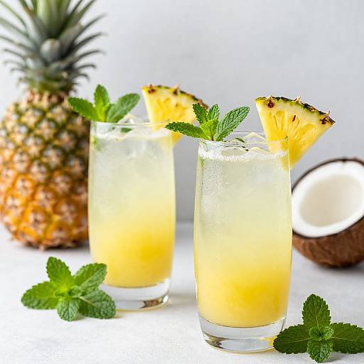 Tropical Pineapple Mojito Refreshment