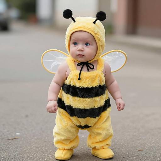 Cute Newborn Bee Costume Photography
