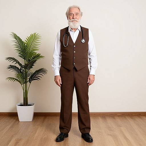 Old Gym Teacher Full Body Portrait