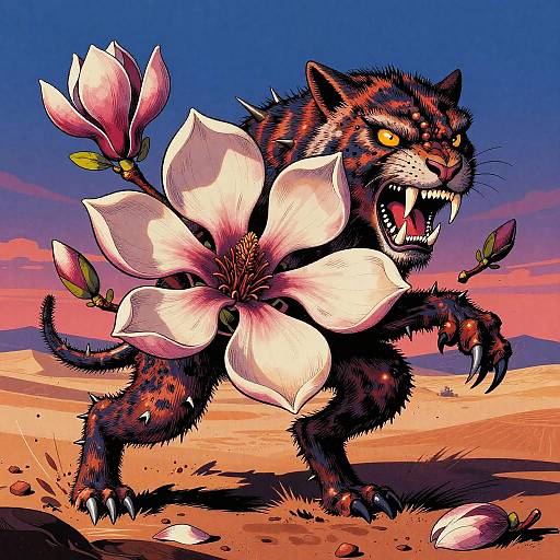Fierce Floral Animal Fusion Art