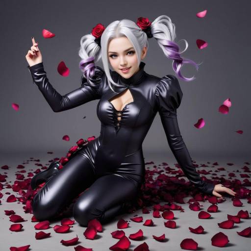 Cheeky Vampire Girl in Rose Petals