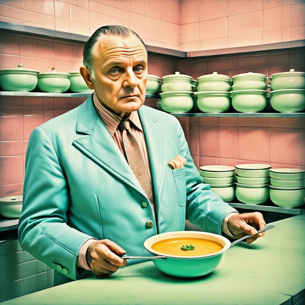 Surreal Vintage Soup Queue with Hannibal