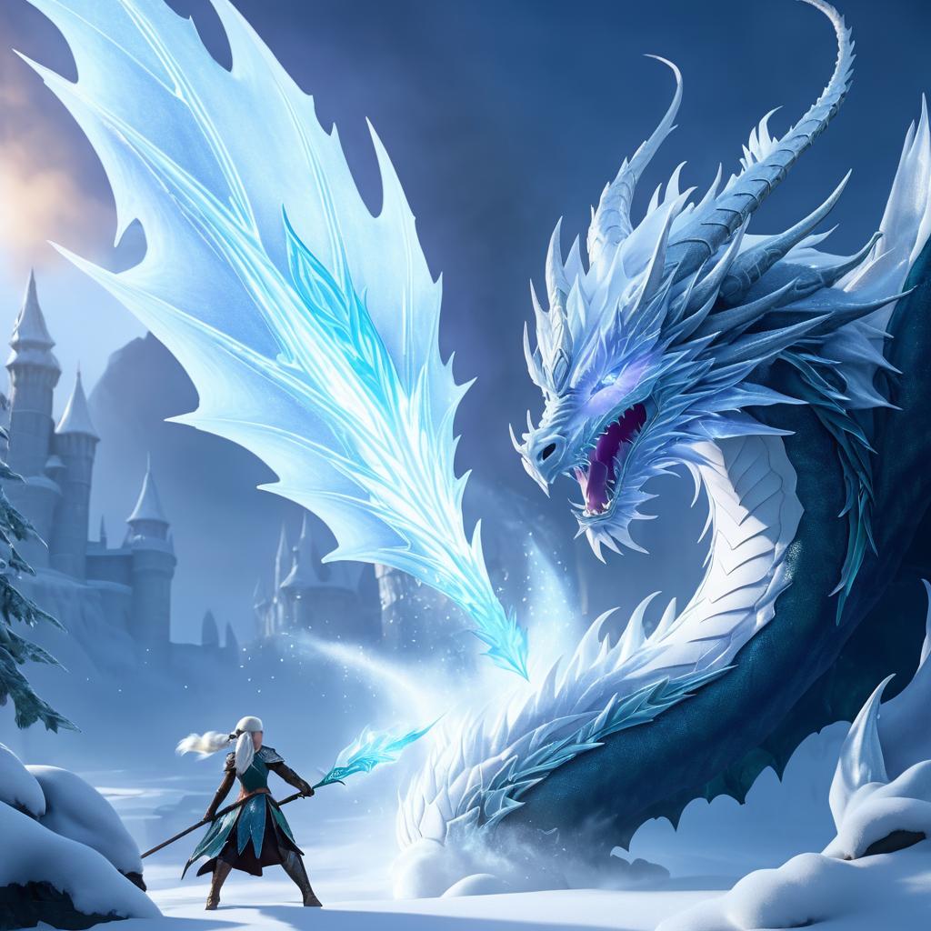 Frost Magic Elf and Dragon Encounter