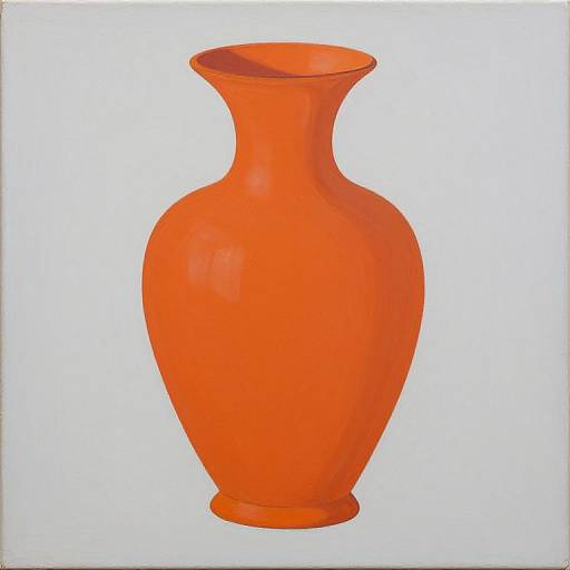 Orange Vase Acrylic Painting