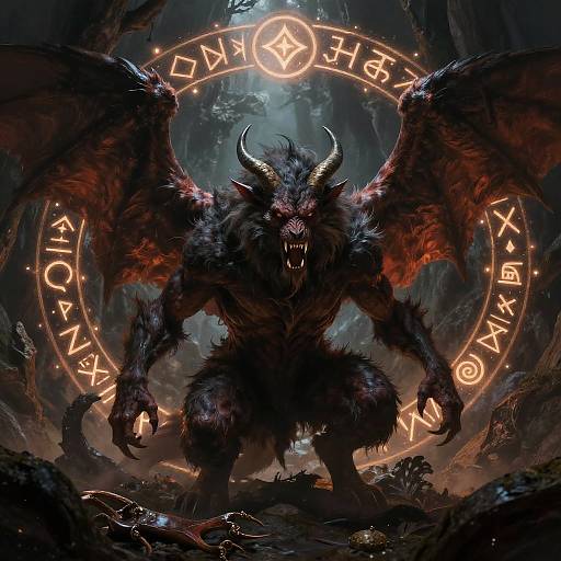 Furry Demon in Mystical Cave