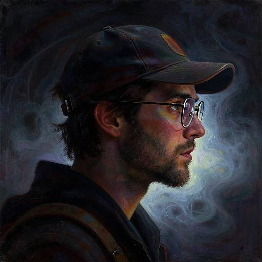 Sci-Fi Alien Portrait in Dark Glow