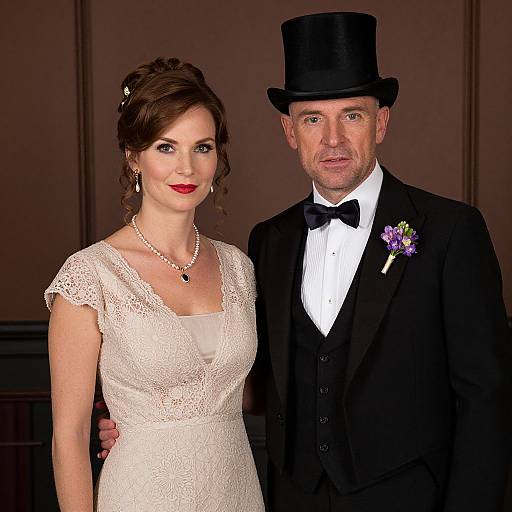 Elegant Duo in Vintage Peaky Blinders Style