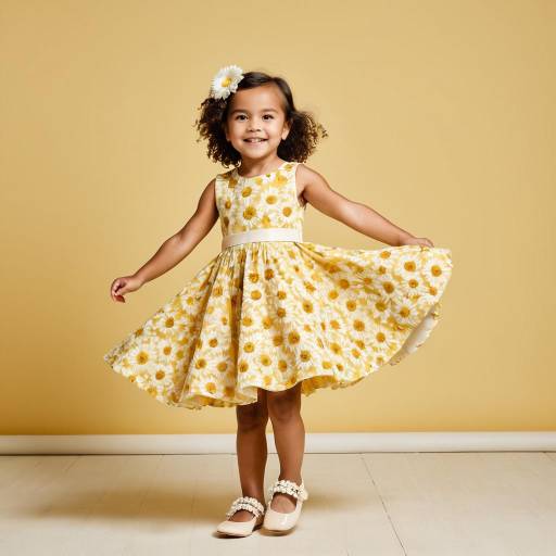 Smiling Girl in Daisy Dress
