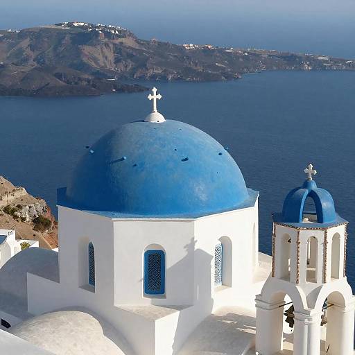 Stunning Aerial View of Blue-Domed Church