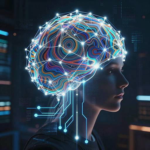 AI Neural Network Creating Digital Art