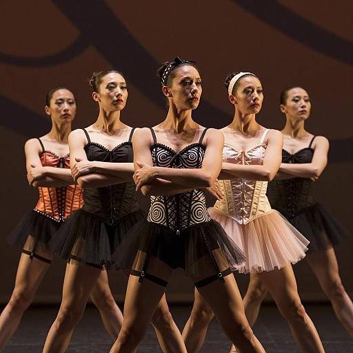 Dynamic Dance Pose of Four Women