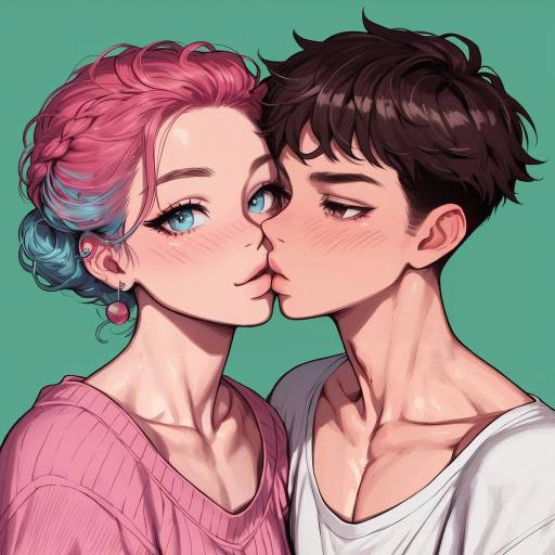 Young Fit Couple Posing in Studio