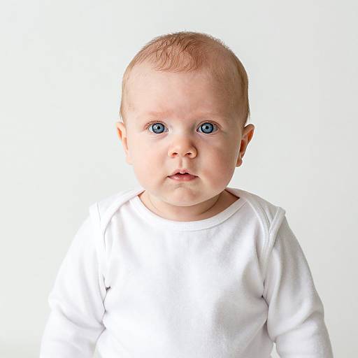 Photorealistic Baby Portrait with Minimalist Style