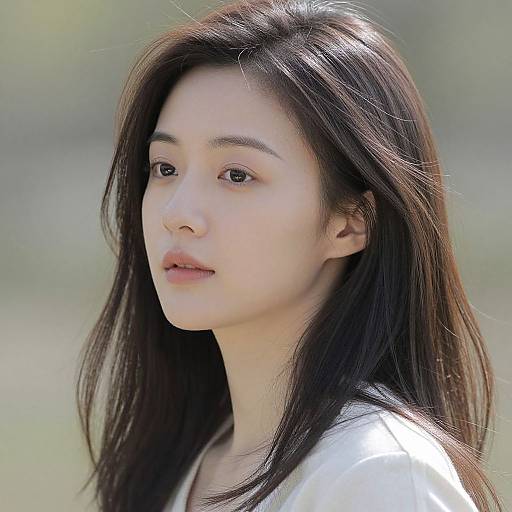 Serene Asian Woman in Natural Light