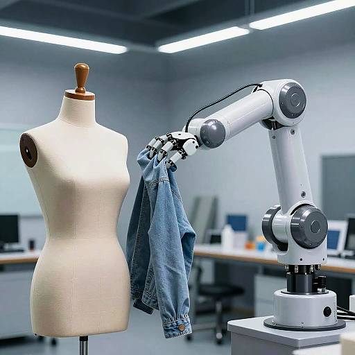 Robotic Arm Removing Clothes Realistically