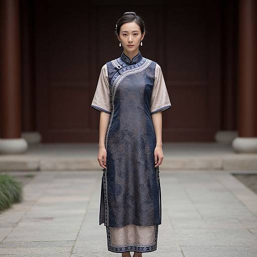 Modern Woman in Traditional Chinese Dress