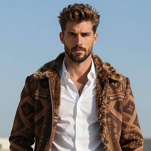 Handsome Man in Exotic Costume Portrait