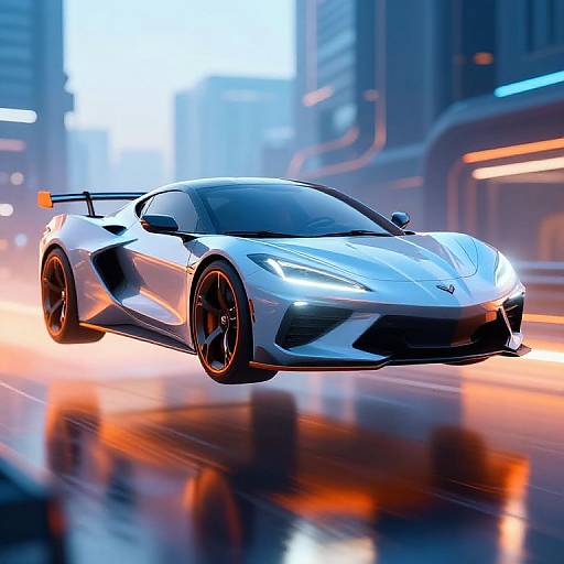 Futuristic Corvette Hover Concept