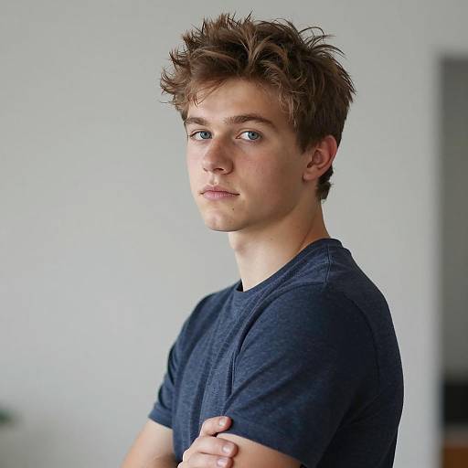 Close-Up Portrait of a Young Man