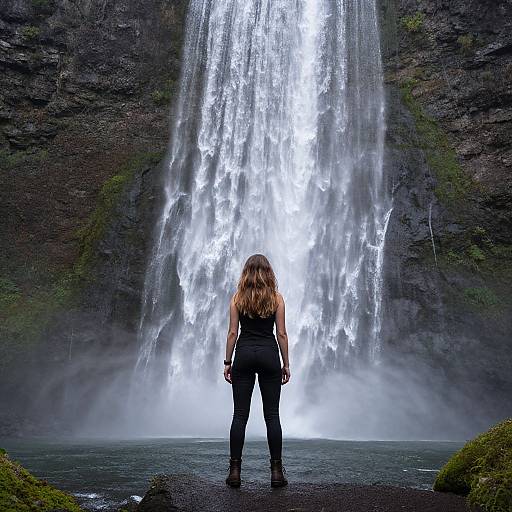 Woman by Sahalie Falls, Oregon