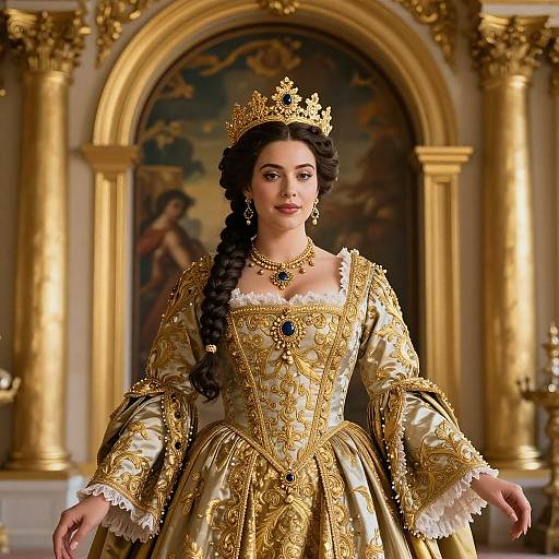 Regal Renaissance Queen Portrait