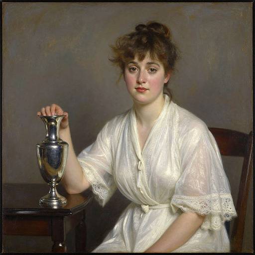 Woman with Silver Vase by Lilla Cabot Perry