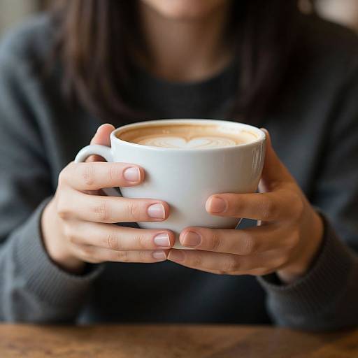 Close-up Woman Holding Coffee Cup