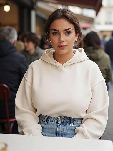 Petite Woman in Casual Streetwear