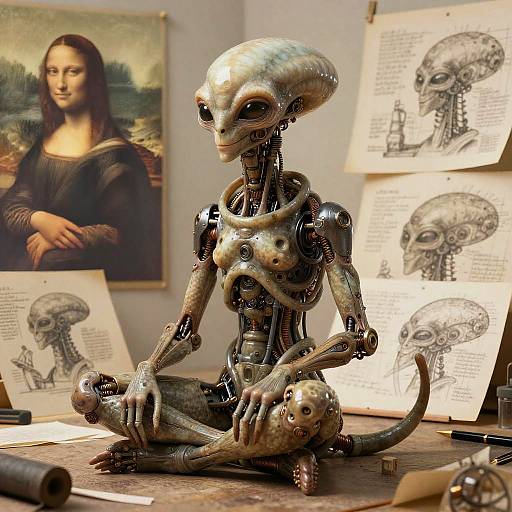 Renaissance Style Futuristic Alien