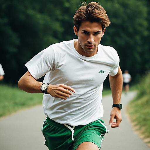 Young Man Running Outdoors