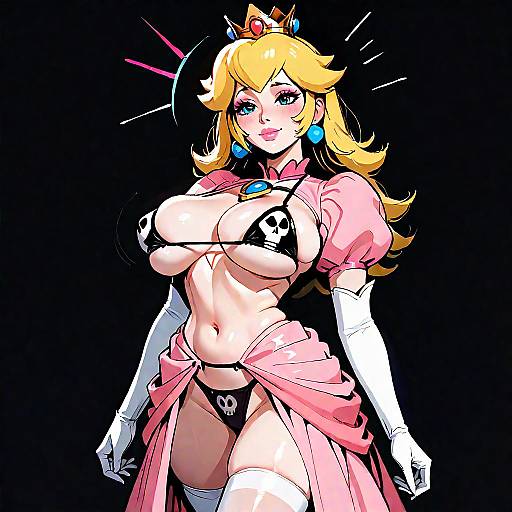 Flustered Princess in Elegant Attire