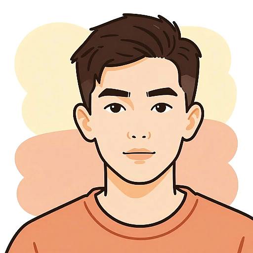 Stylized Young Man Portrait Illustration