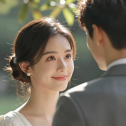 Intimate Close-Up of Couple in Sunlight