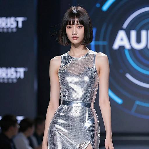 Futuristic A-Line Bob Fashion Editorial