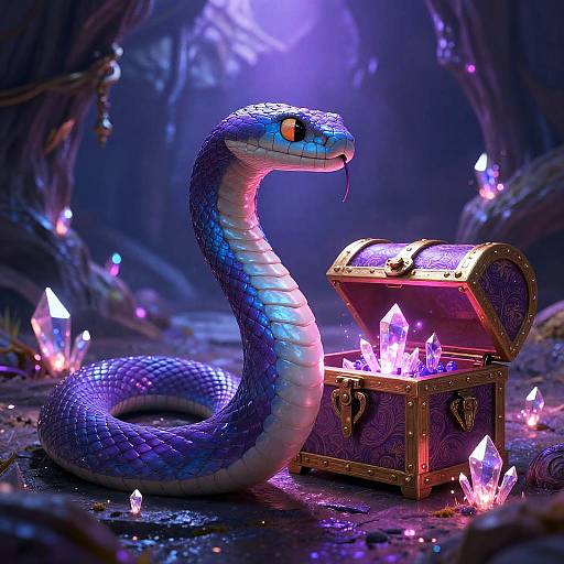 Enchanted Cave with Mystic Serpent