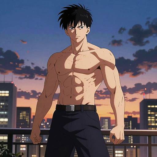 Youthful Muscular Anime Hero