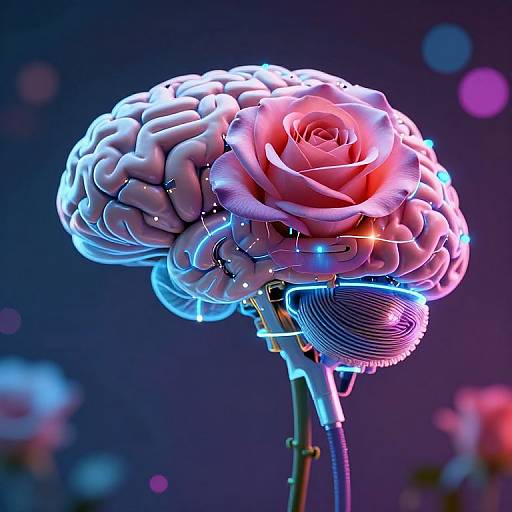 Hyperrealistic Brain-Computer Rose Interface