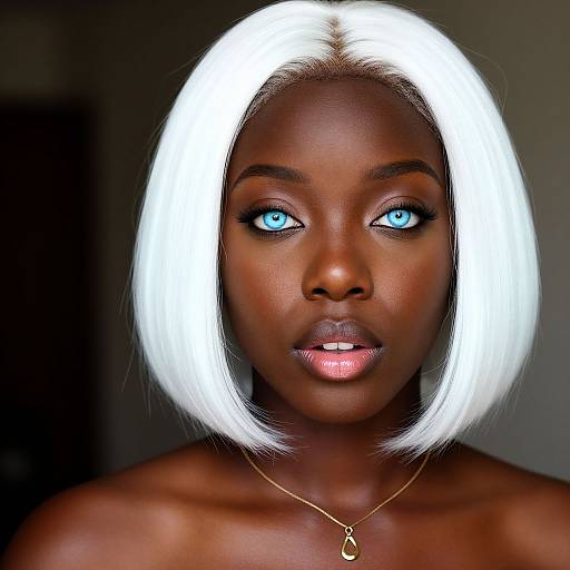 Stunning Black Woman with Glowing Hair