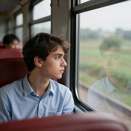 Intense Reflection in Train Interior