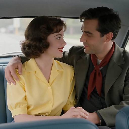 Romantic Vintage Car Scene