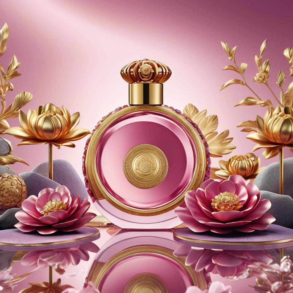 Mystical Floral Versace Perfume Bottle Scene