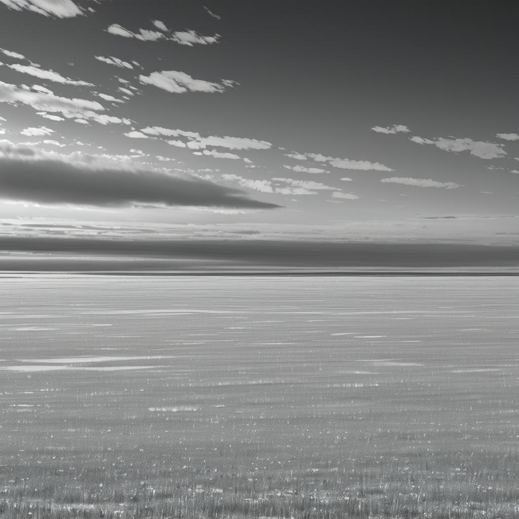 Vast Monochrome Tundra Landscape