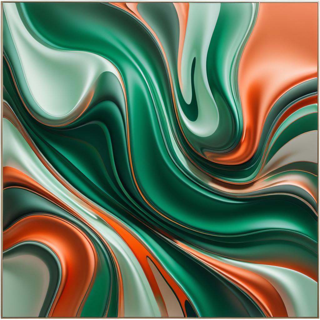 Abstract 3D Art with Fluid Forms