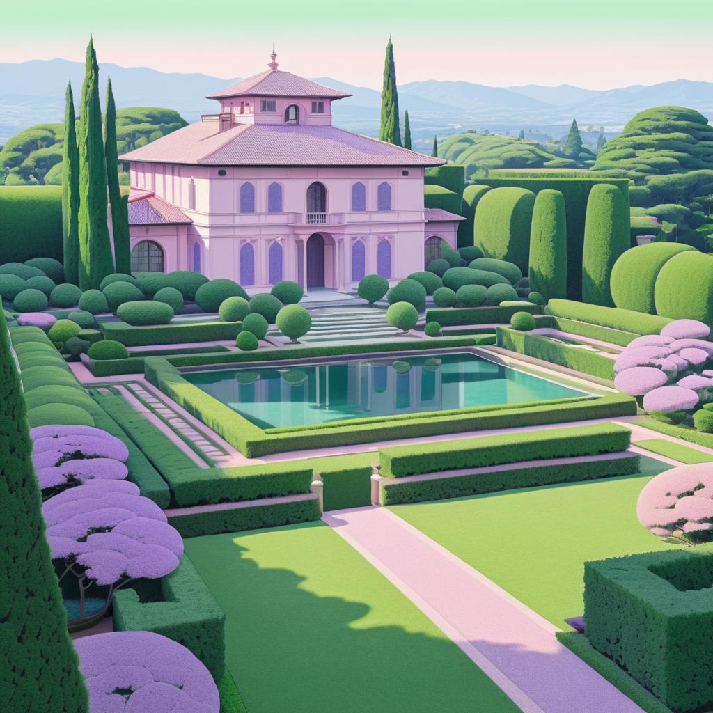 Renaissance Villa in a Fantasy Garden