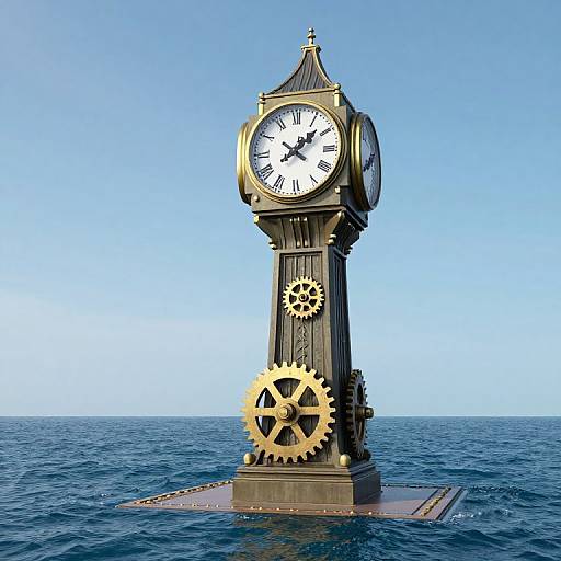 Oceanic Clock Tower with Singing Gears