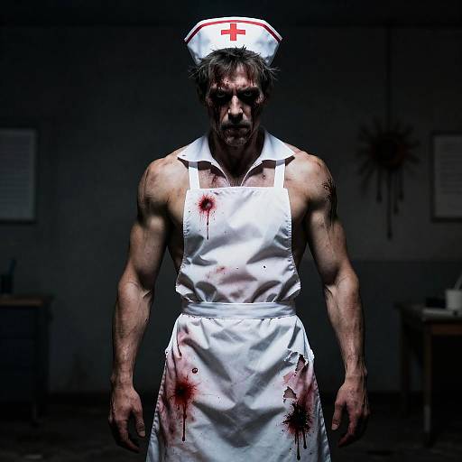 Athletic Middle-Aged Zombie Nurse