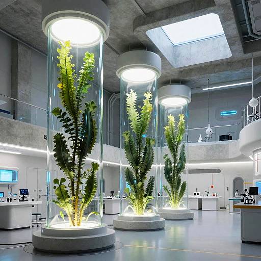 Futuristic Sci-Fi Algae Research Lab