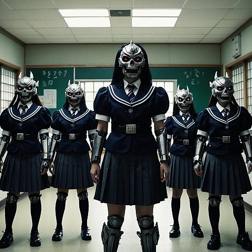Horror Robots in School Uniforms
