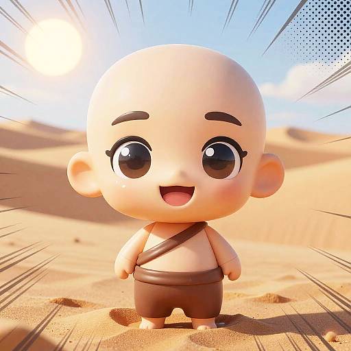 Cheerful Chibi Desert Nomad