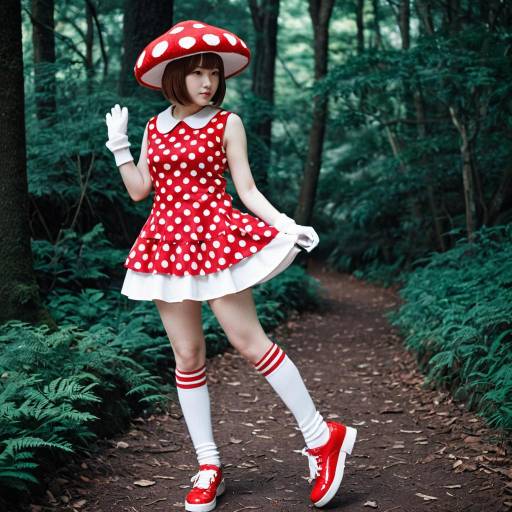 Charming Kinoko Komori Cosplay Ensemble